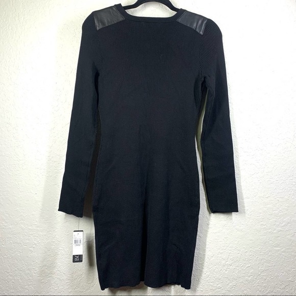 BCX Black Midi Bodycon‎ Ribbed Sweater Dress - NWT - Picture 6 of 11